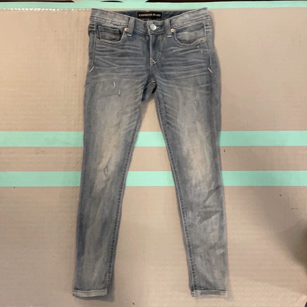 Express Jeans Light Wash Jeggings
